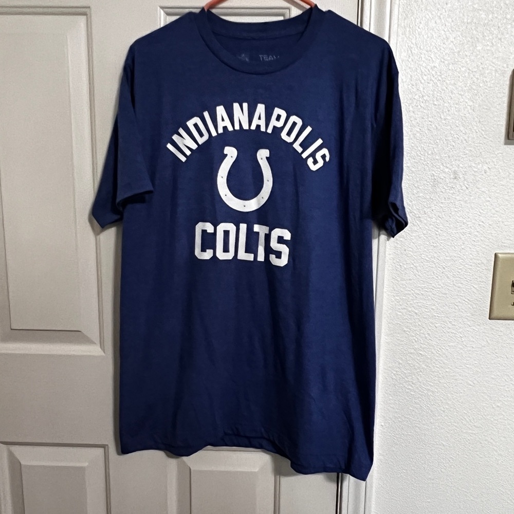 NFL Team Apparel COLTS T Shirt Mens Size Large Blue Indianapolis Colts Football